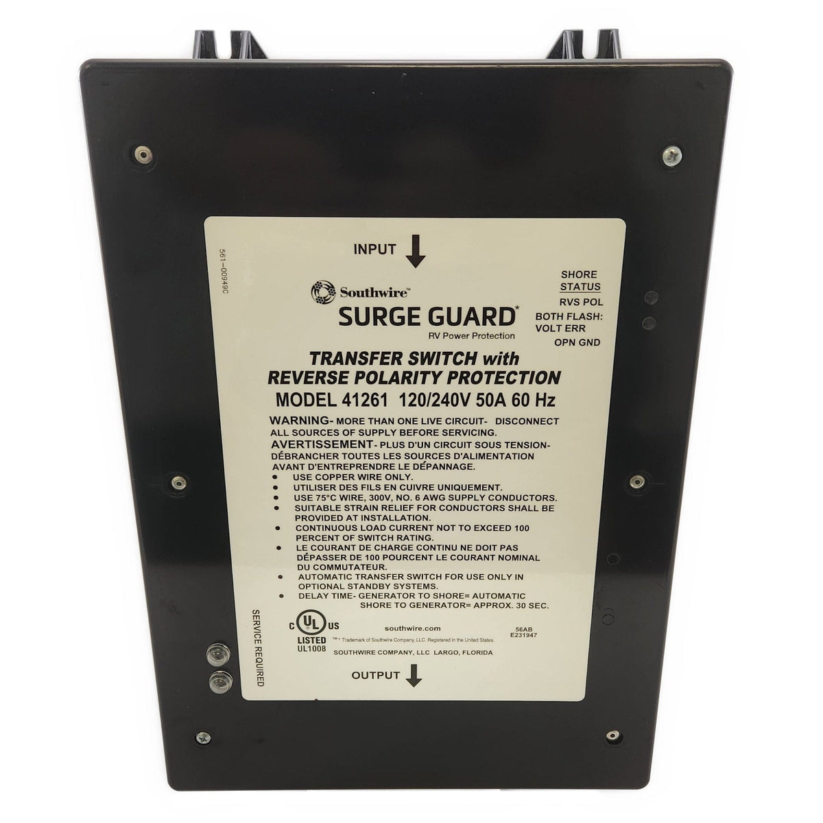 Southwire Qualifies for Free Shipping Southwire Surge Guard Transfer Switch 50a #41261-011