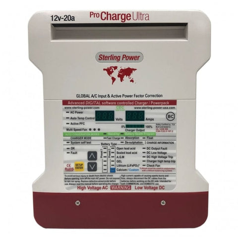 Sterling Power Qualifies for Free Shipping Sterling Power Pro Charge Ultra 12v 20a 3-Bank Charger #PCU1220