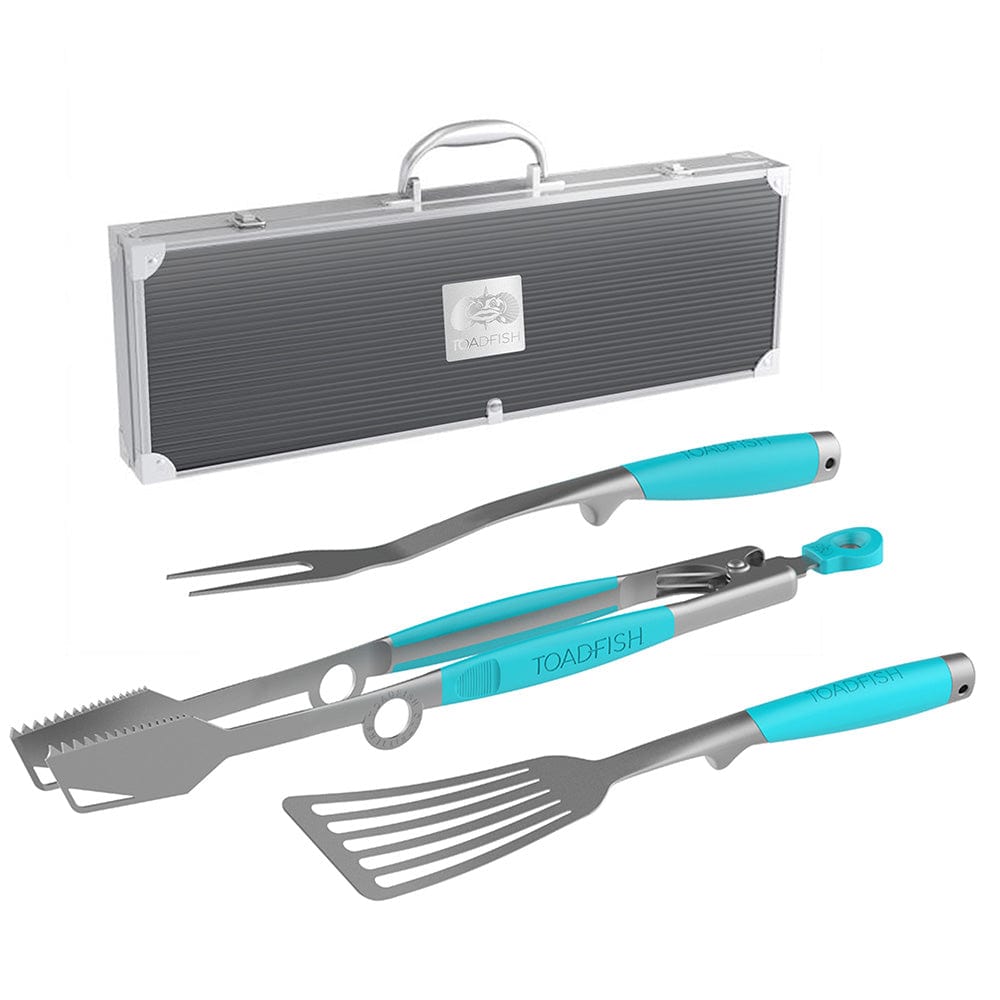 Toadfish Qualifies for Free Shipping Toadfish Ultimate Grill Set with Carrying Case Tongs Spatula #1092