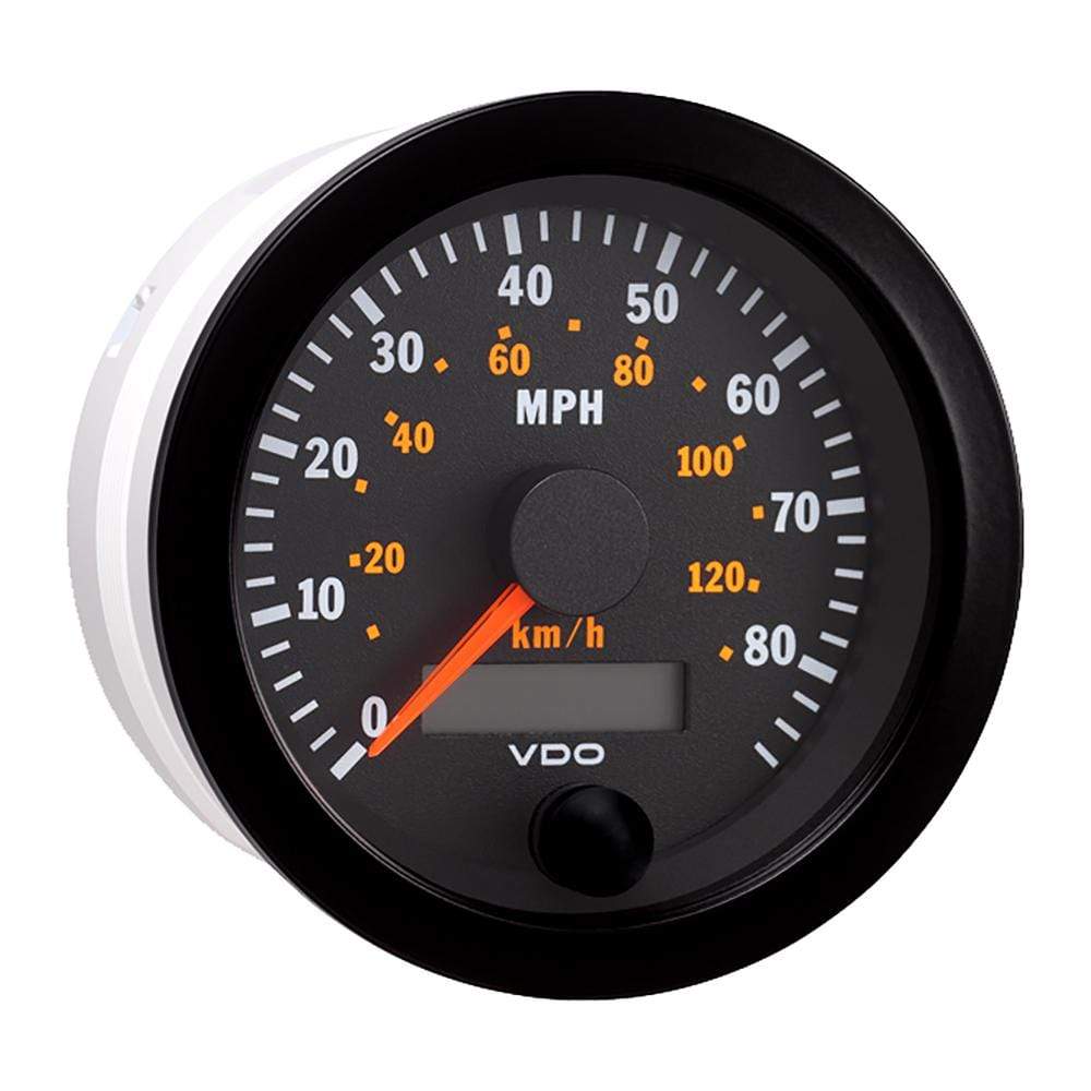 VDO Qualifies for Free Shipping VDO Vision Black 85 MPH/130 KMH 3-3/8" Electronic Speedometer #437-152