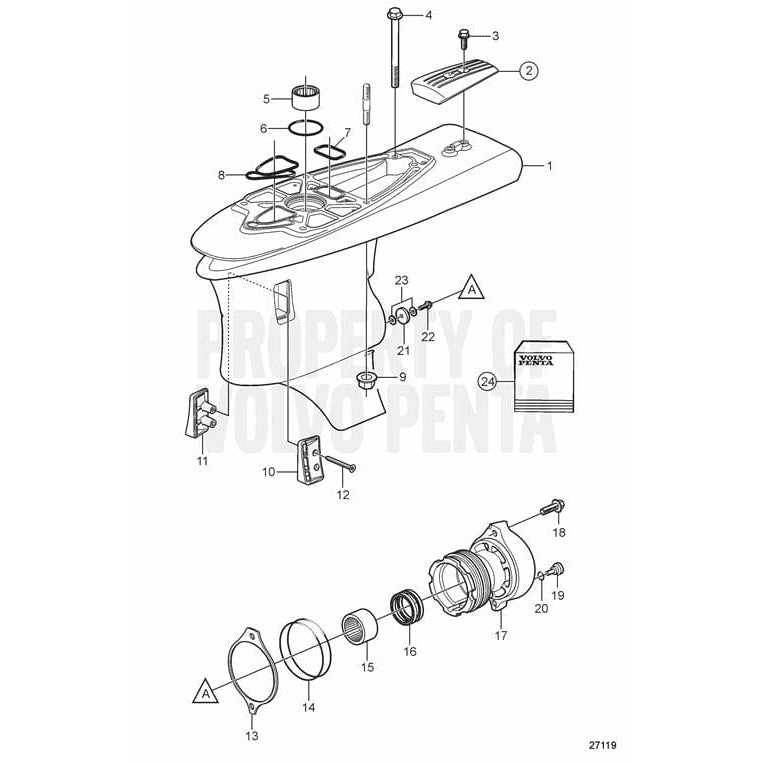 Volvo Penta Oversized - Not Qualified for Free Shipping Volvo Penta Gear Housing #21119779