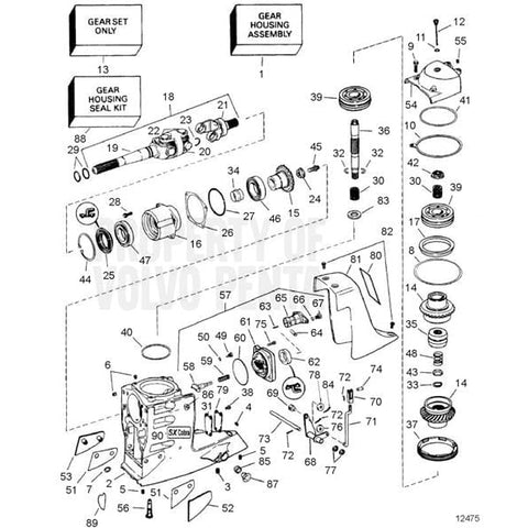 Volvo Penta Truck Freight - Not Qualified for Free Shipping Volvo Penta Gear Housing Assembly #3855103