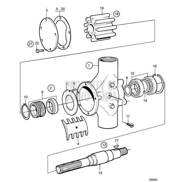 Volvo Penta Qualifies for Free Shipping Volvo Penta Impeller Kit #21951360