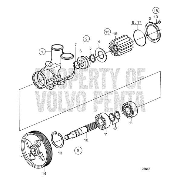 Volvo Penta Qualifies for Free Shipping Volvo Penta Impeller Kit #23121329