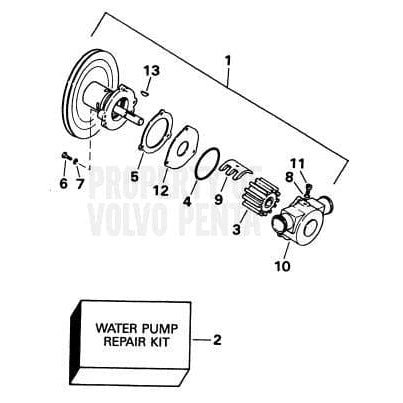 Volvo Penta Qualifies for Free Shipping Volvo Penta Impeller Repair Kit #3854287